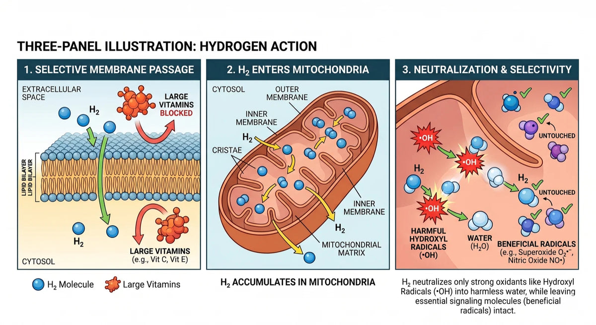 Small enough to diffuse into tissue and cells nothing else in your routine can reach.